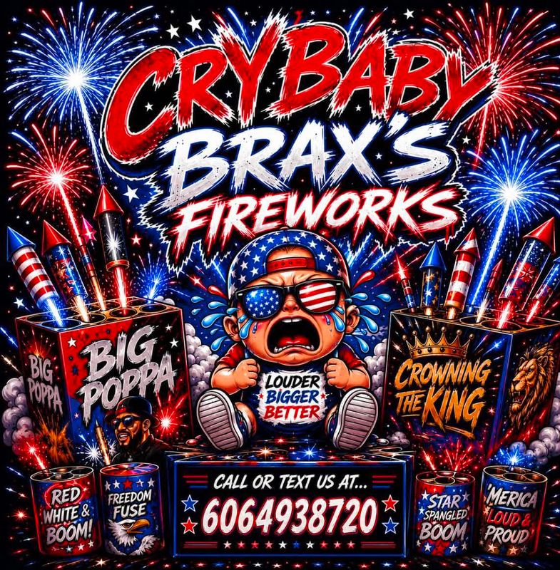 Custom DTF Prints CryBaby Brax's Fireworks