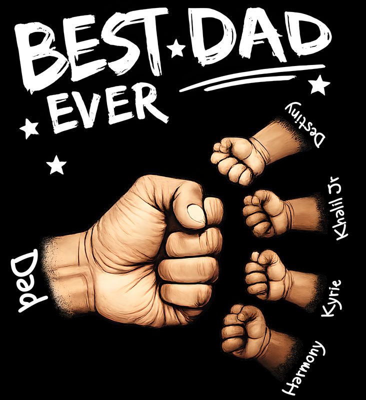 Custom Best Dad Ever Fist Bump Shirt