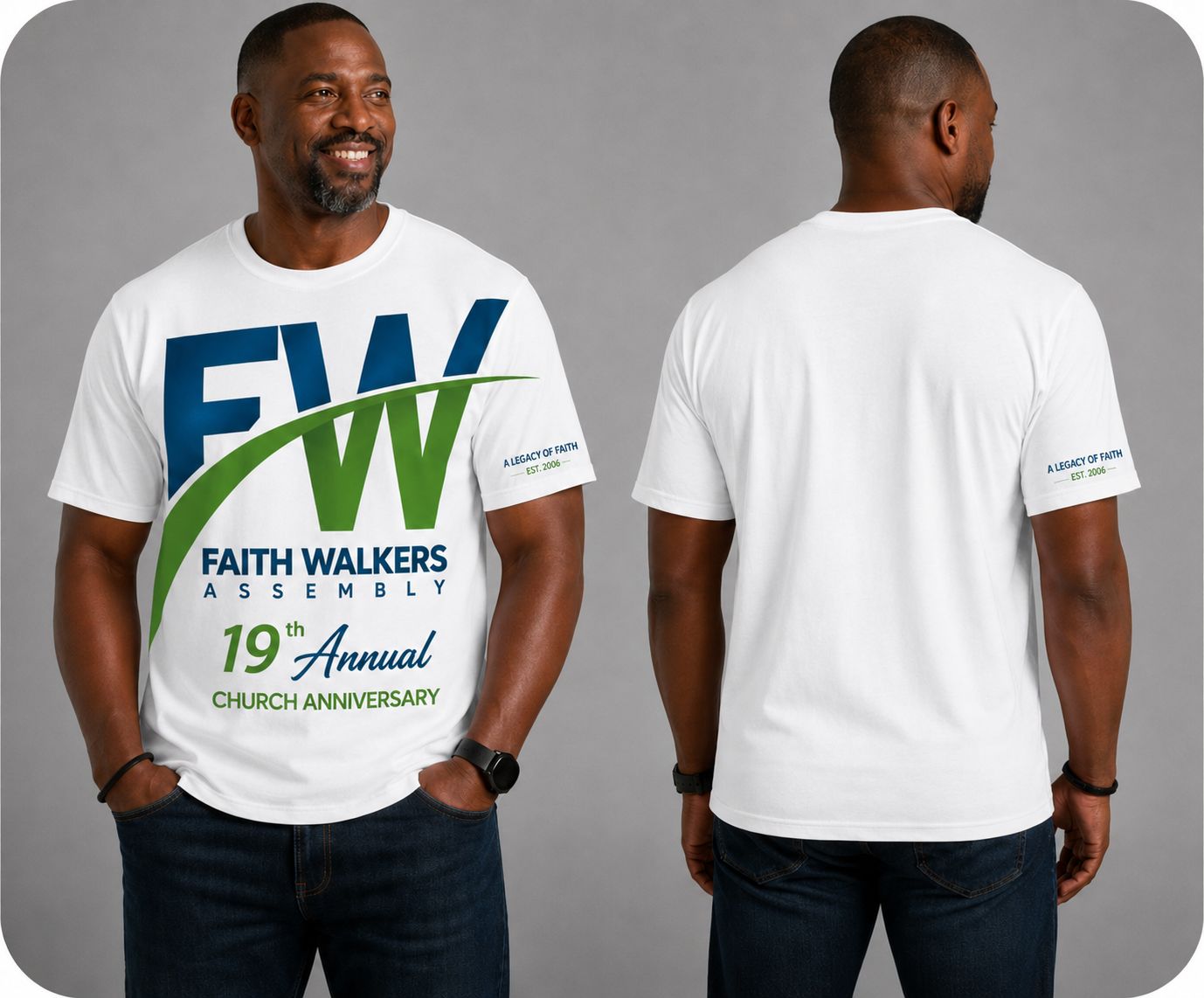 Custom Faith Walker White Shirt