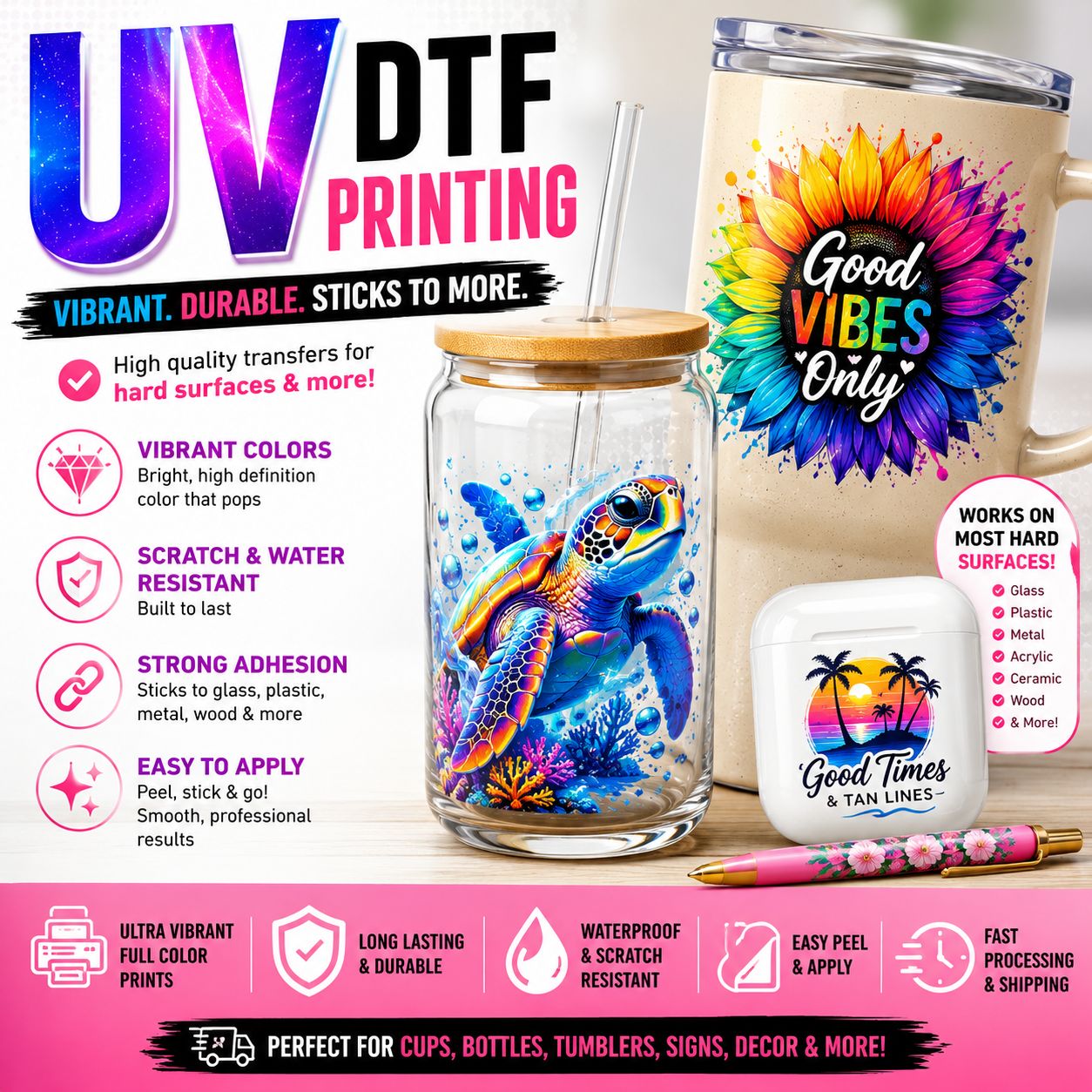 Custom UV DTF Printing