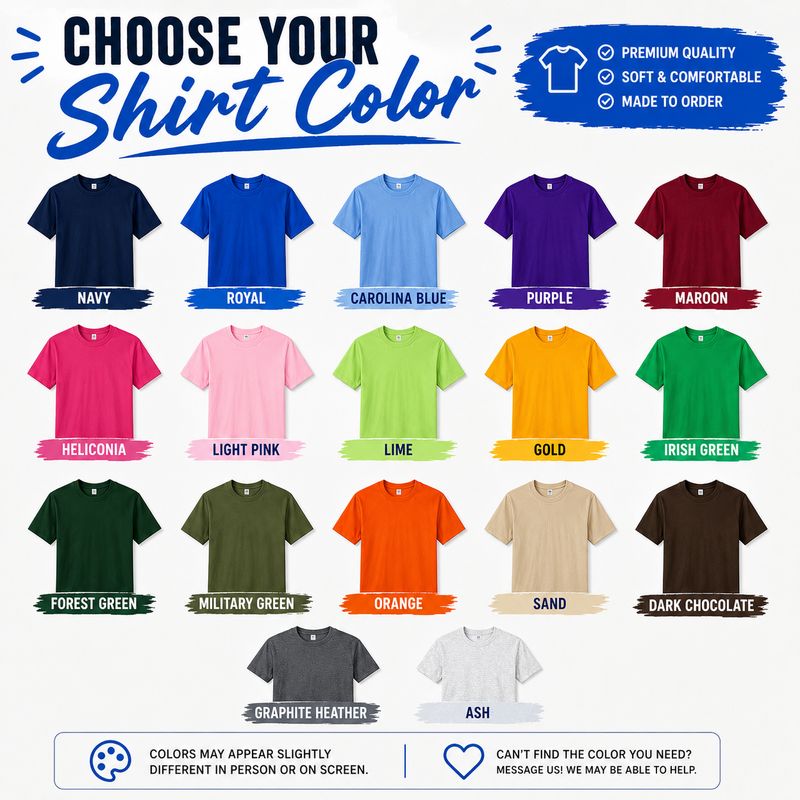 Colored Custom T-Shirt Made to Order
