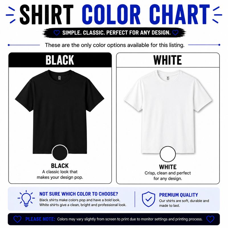 Black/White Custom T-Shirt Made to Order