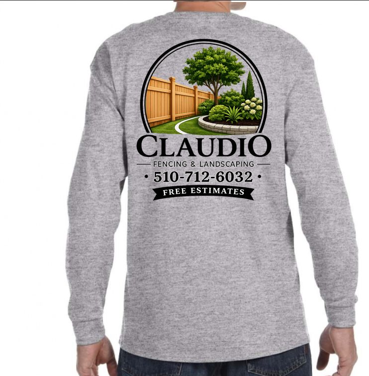 Custom Gray Long Sleeve Landscaping Shirts