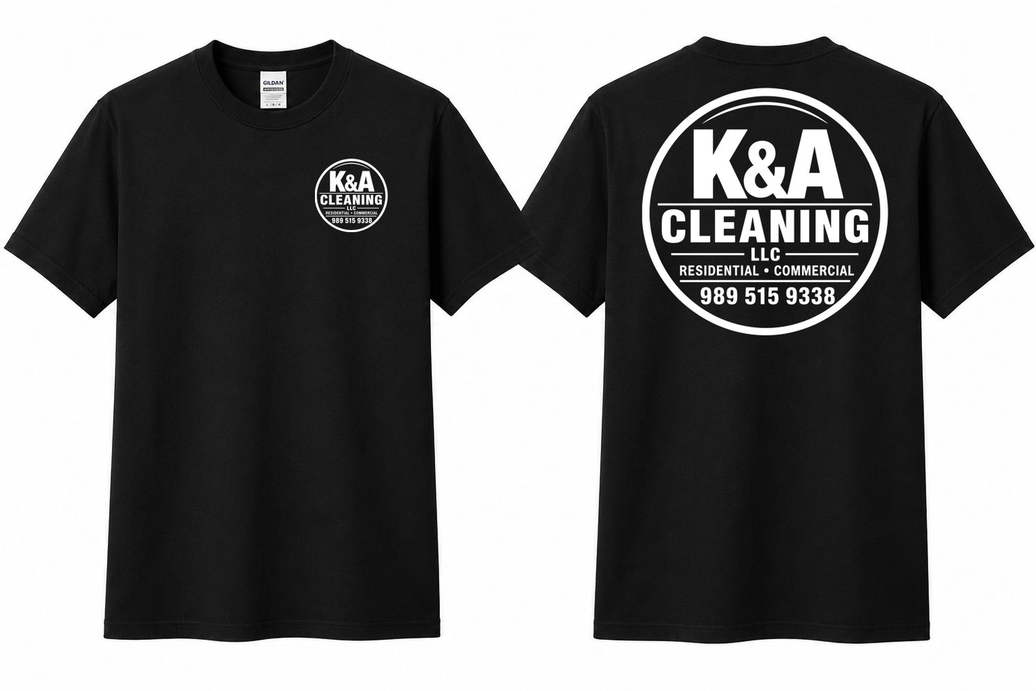 Custom Black K&amp;A Cleaning T-shirts
