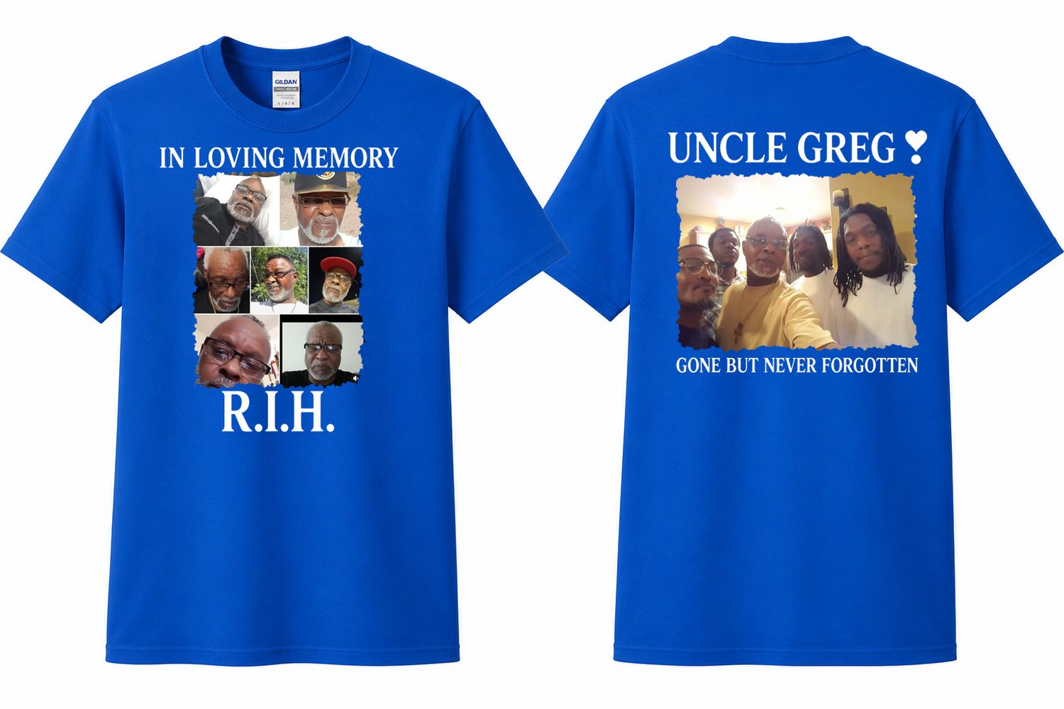 Custom Blue Memorial Shirts