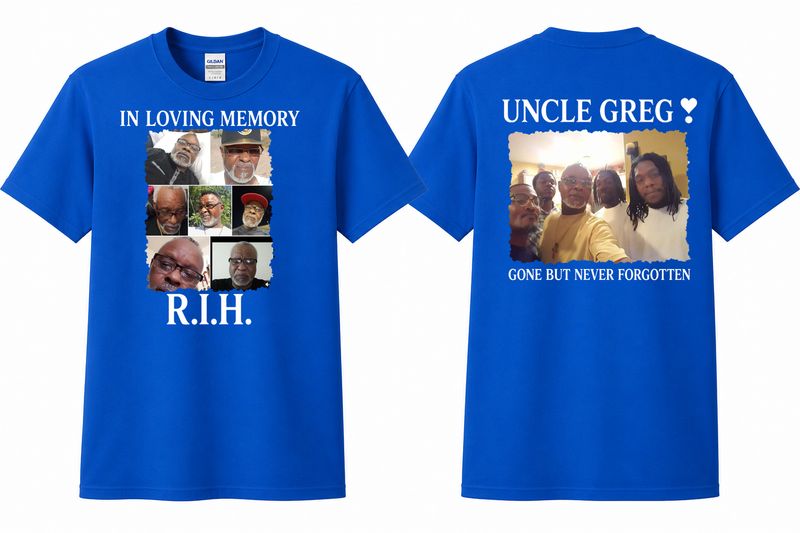 Custom Blue Memorial Shirts