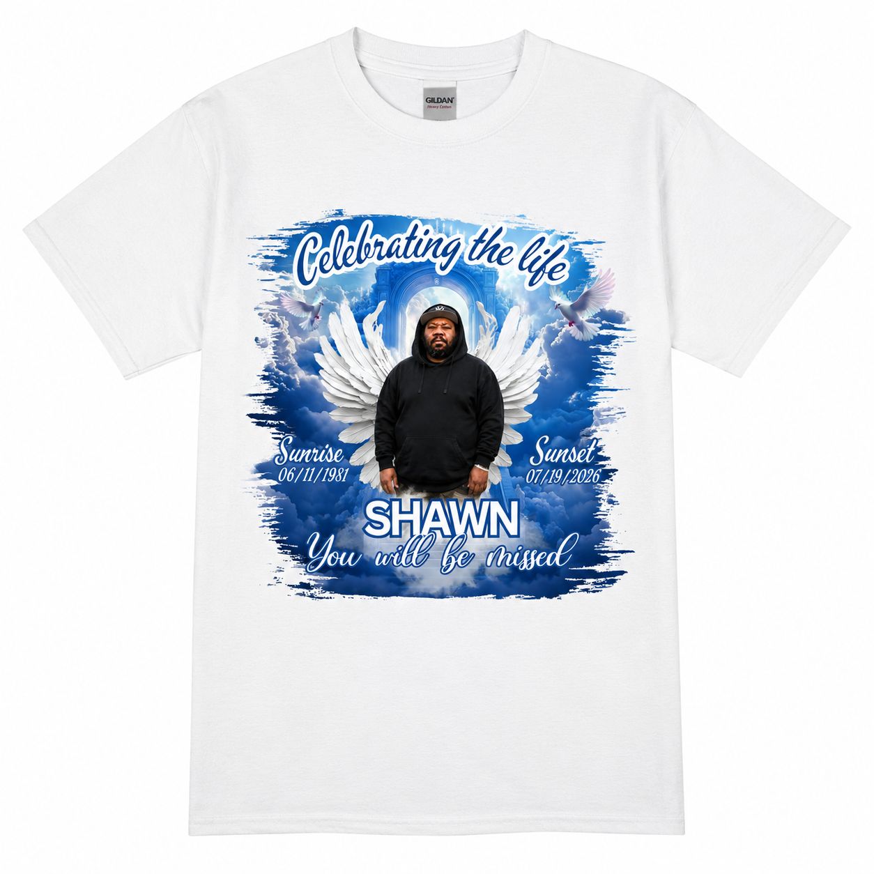 Custom White Memorial Shirts