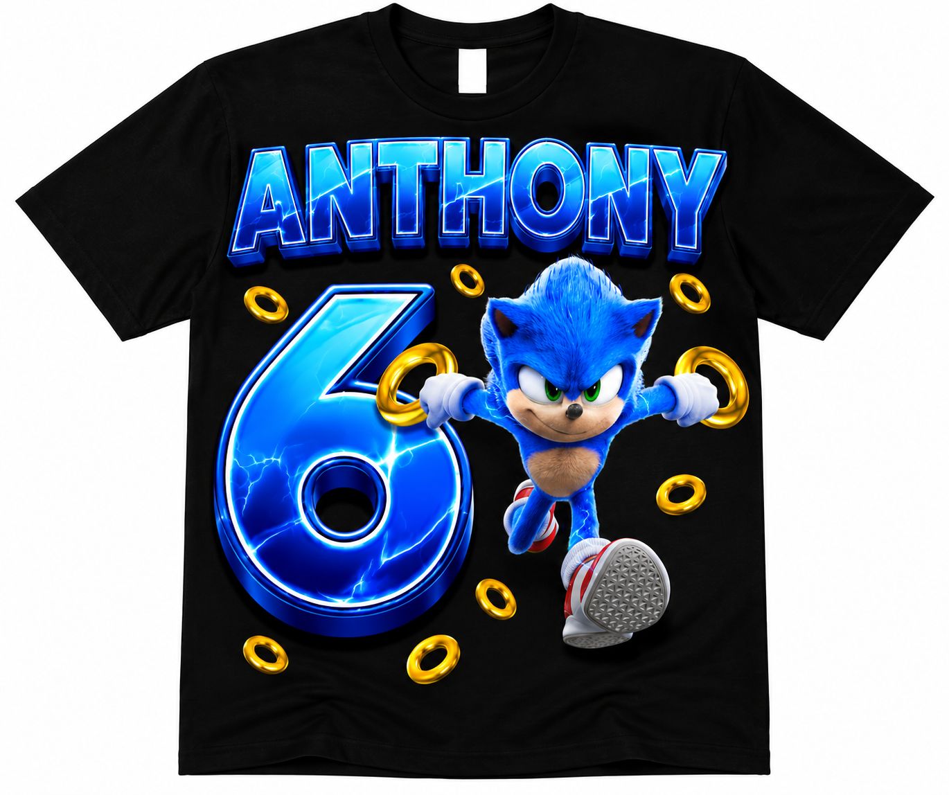 Custom Black Sonic Shirts