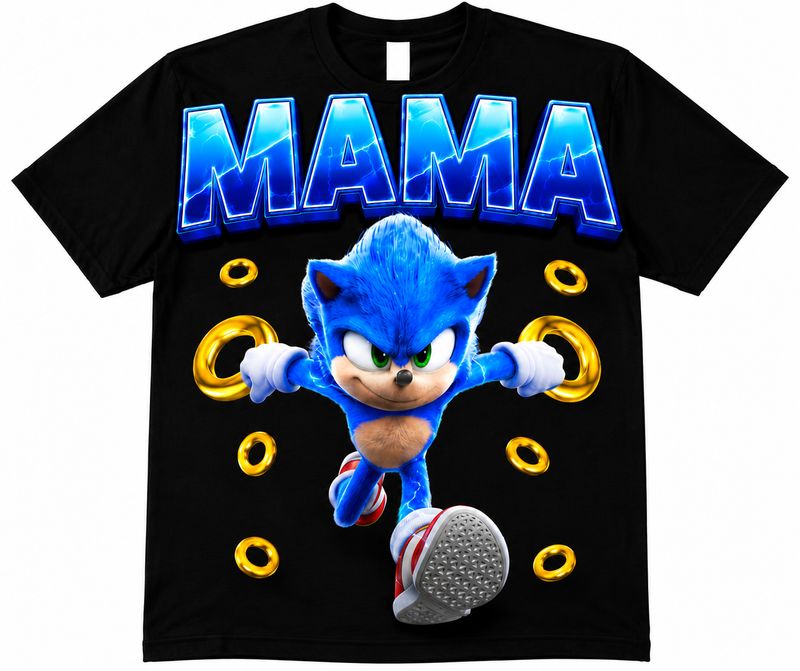 Custom Black Sonic Shirts