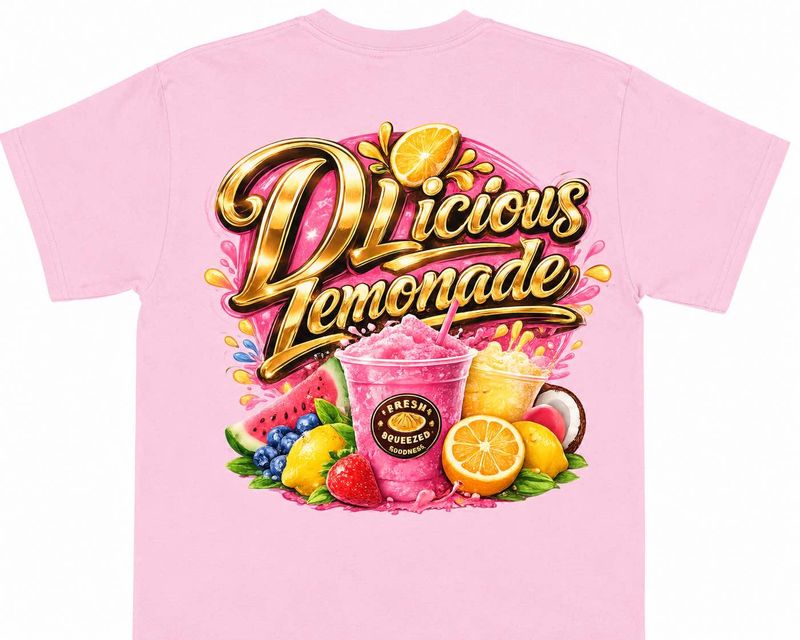 Custom Light Pink DLicious Lemonade Shirts