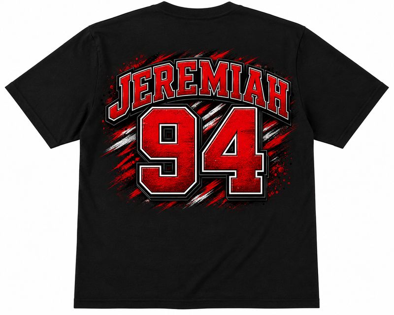 1 Black Large Custom Bronchos Football Shirt