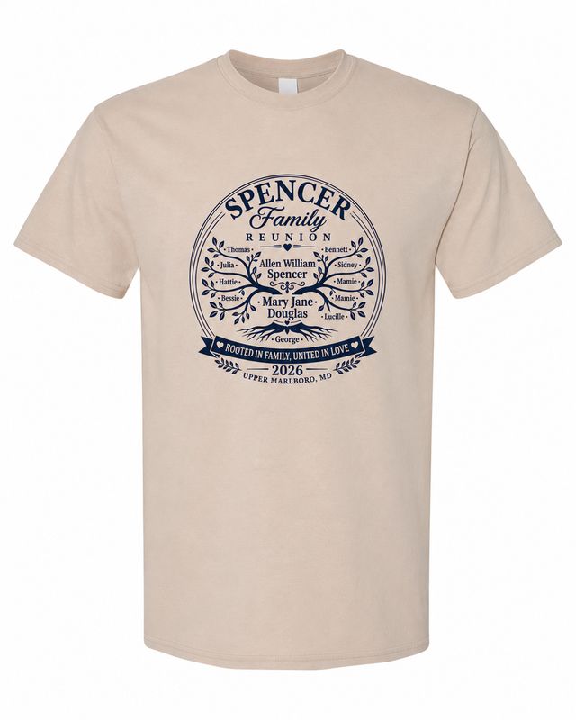 32 - Custom Family Reunion Sand Colored Shirts