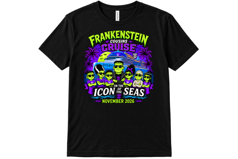 7 Black Custom Cousins Cruise Shirts