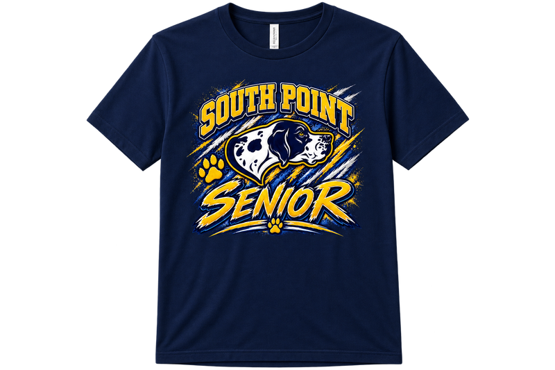 1 Navy Blue Custom South Point Senior Shirt