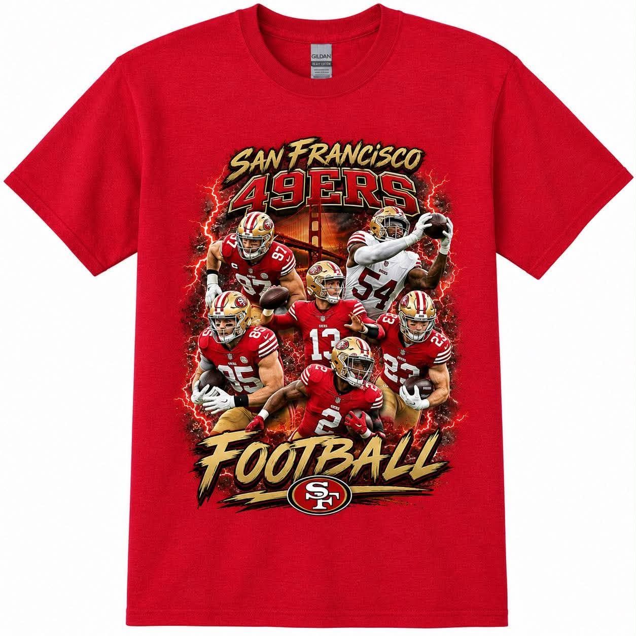 1 2XL Custom Red 49ers shirt