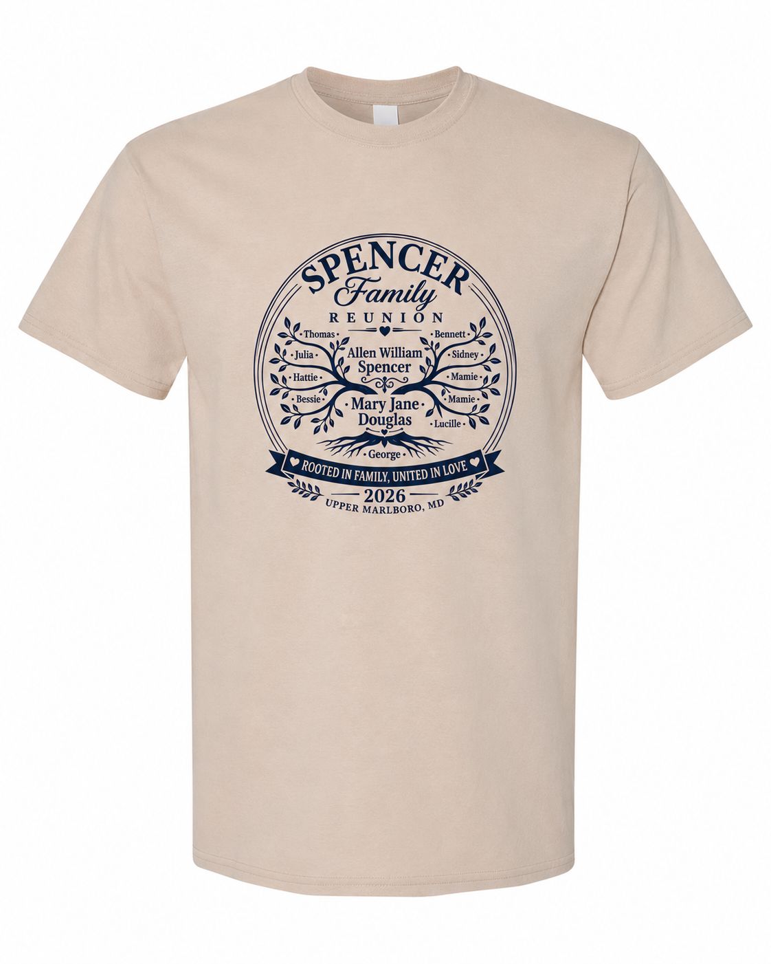 7 - Custom Family Reunion Sand Colored Shirts