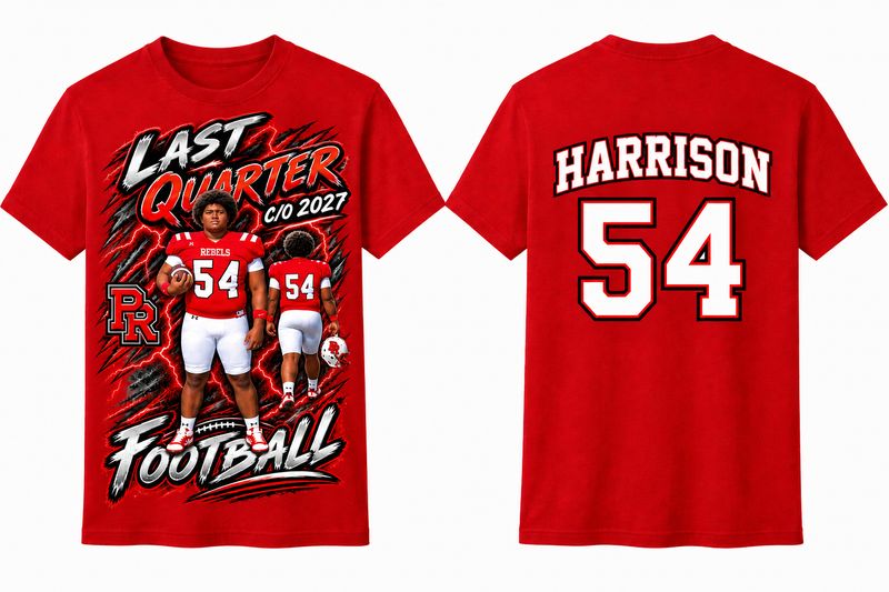 6 Red Custom Football Shirts