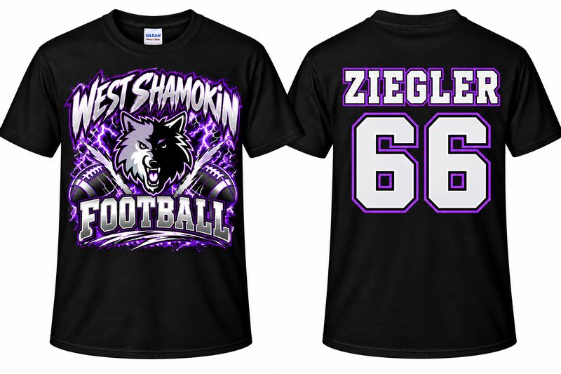 13  Custom Black West Shamokin Football Shirts