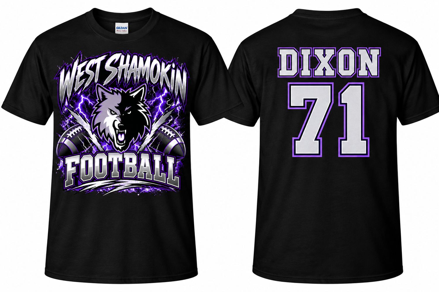 13  Custom Black West Shamokin Football Shirts