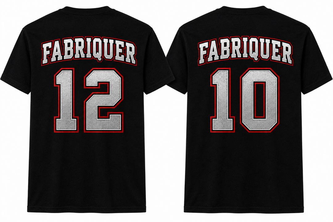 2 Custom Black Football Shirts