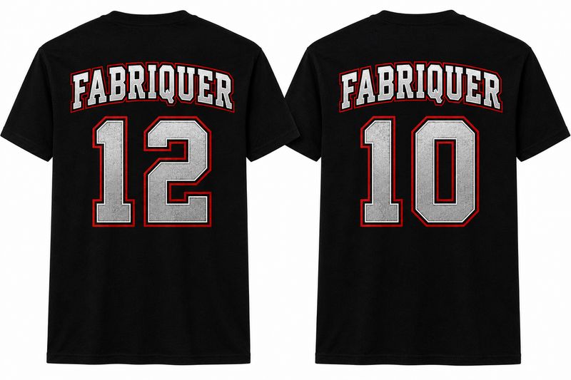 2 Custom Black Football Shirts