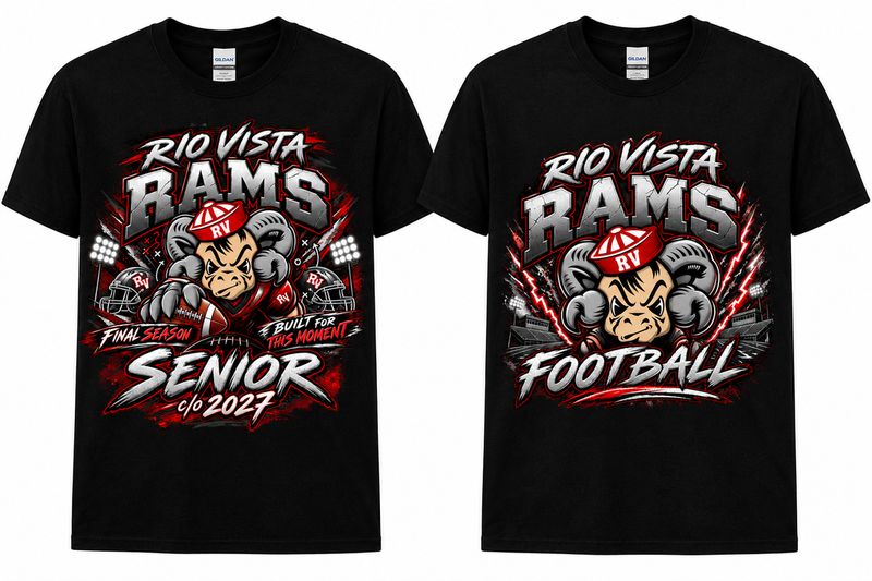 2 Custom Black Football Shirts