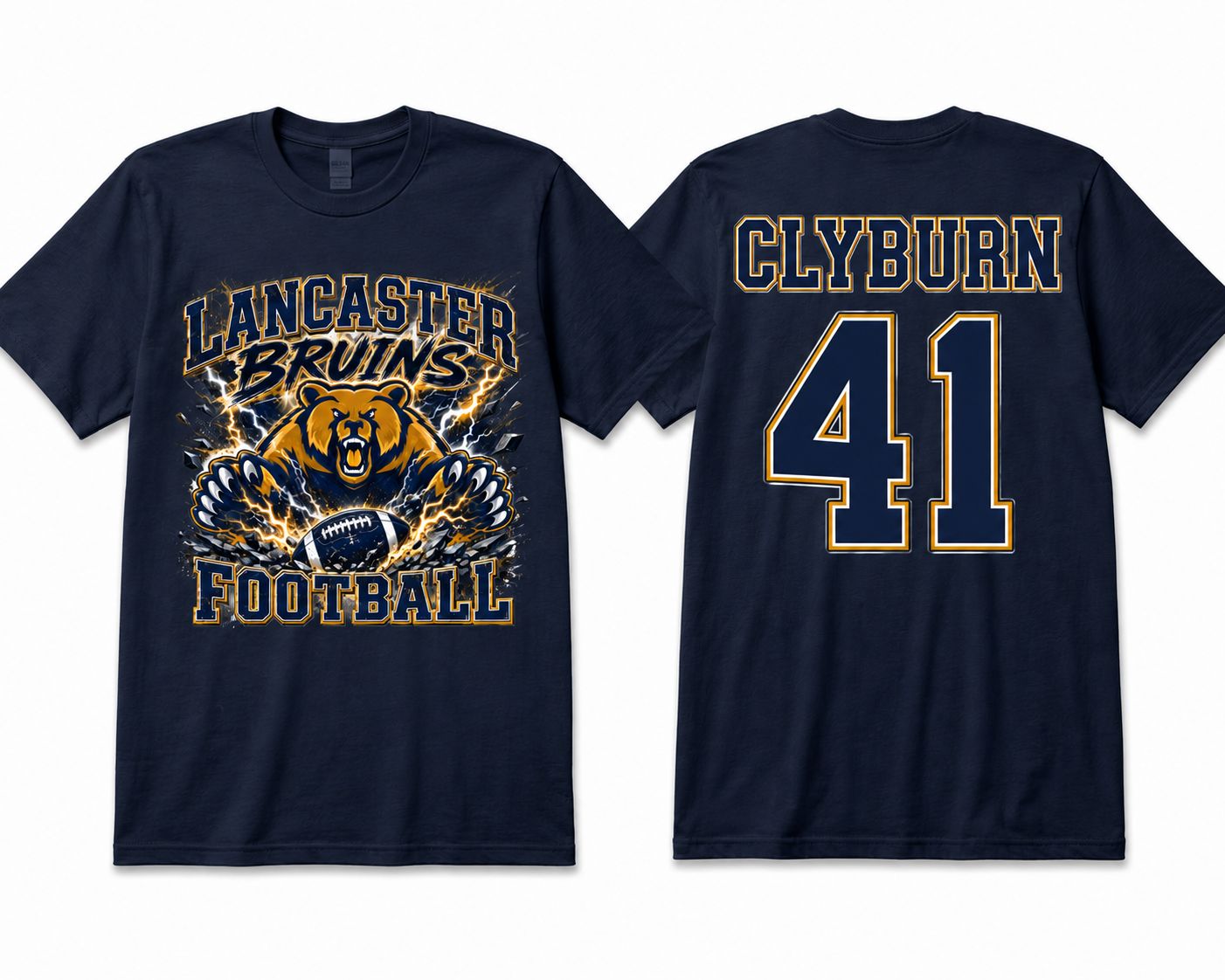 1 Navy Blue Custom Football shirt