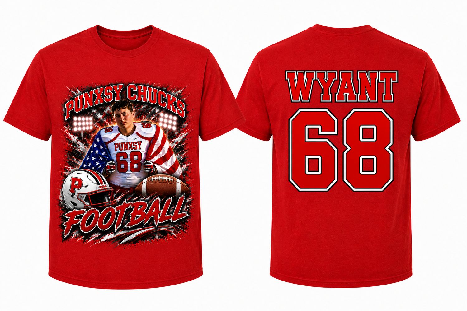 1 Red Custom Football shirt