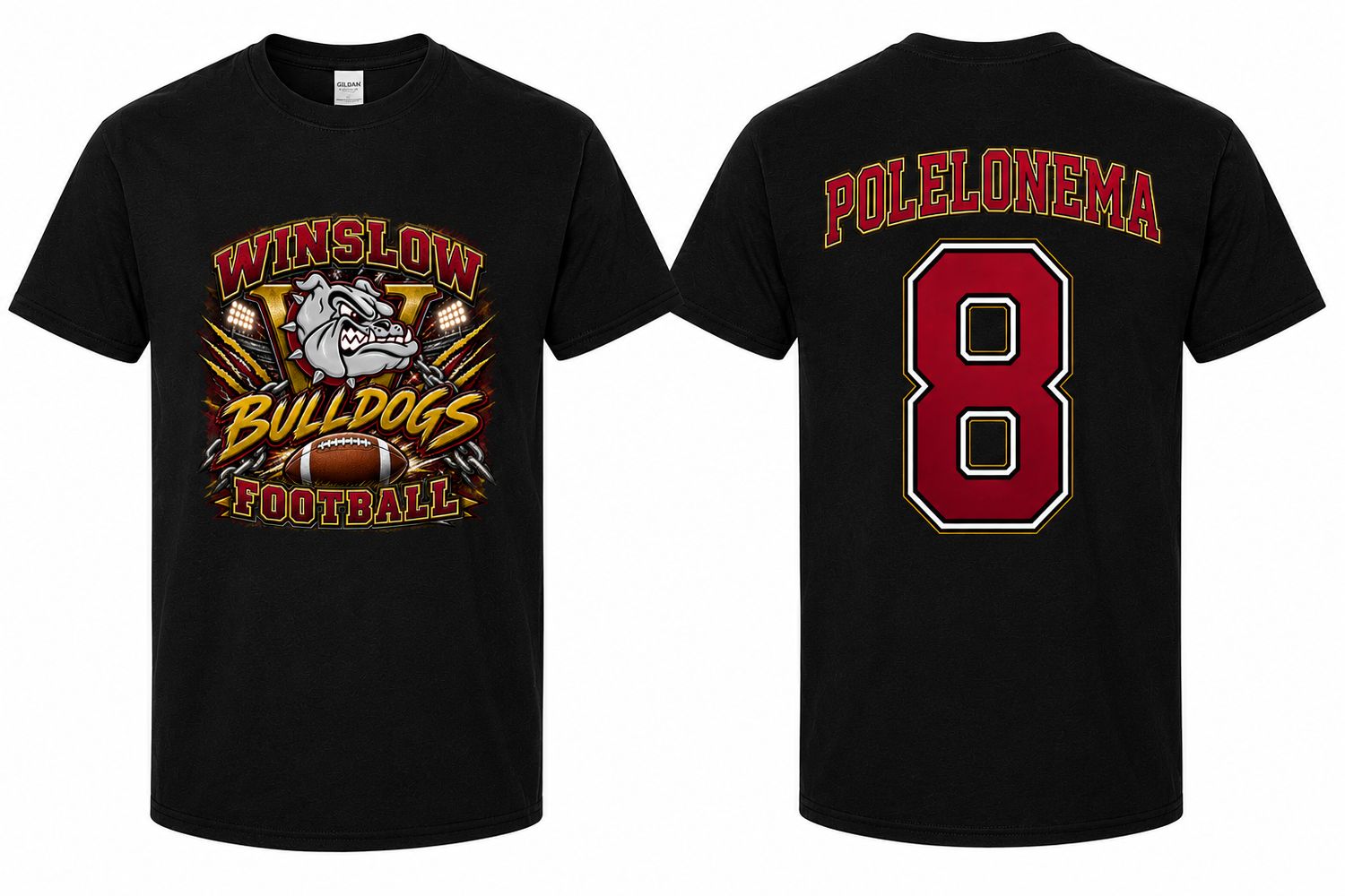 1 Black Custom Football Shirt