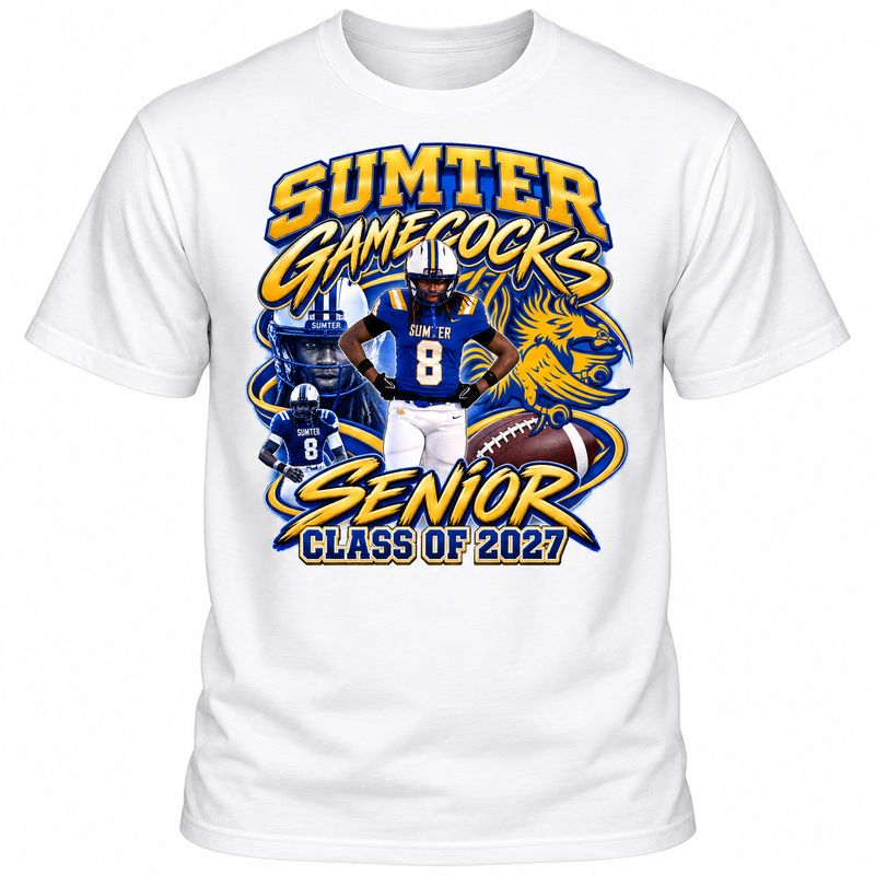 1 White Custom Football Shirt