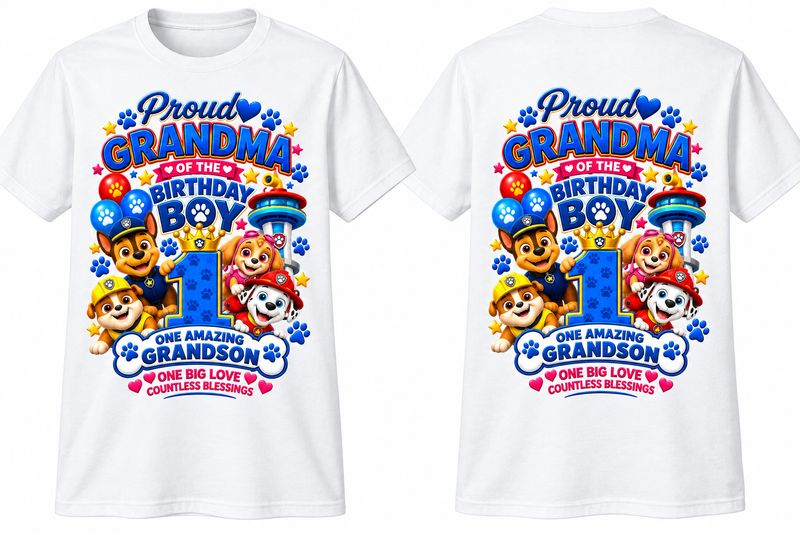 6 Custom White 1st Birthday Shirts