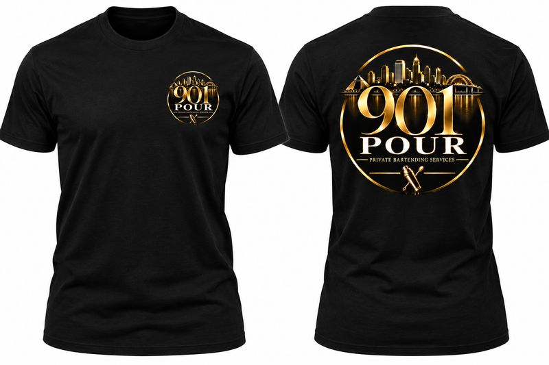 6 Custom Black Shirts