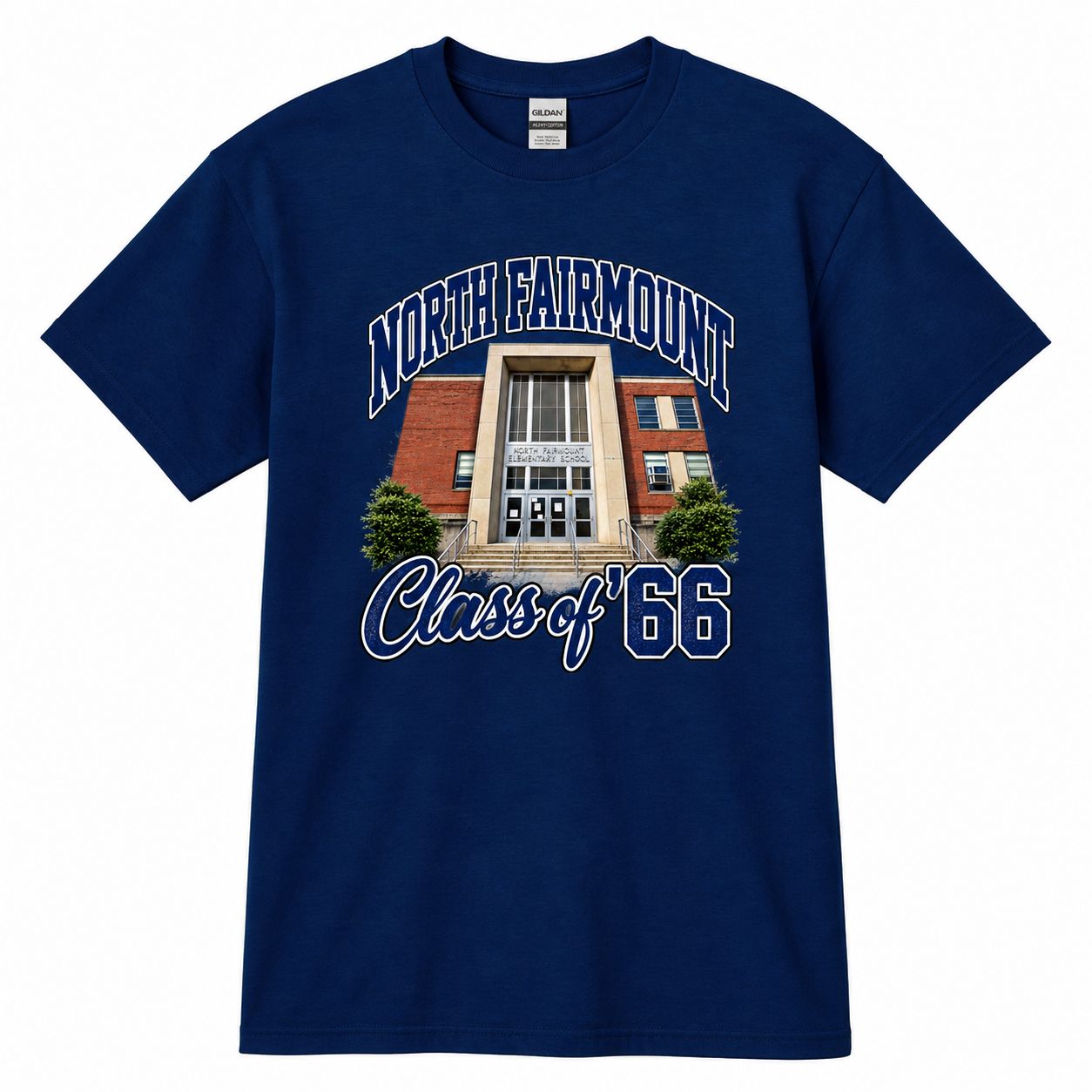 1 Custom Navy Blue Class of 66 Shirt