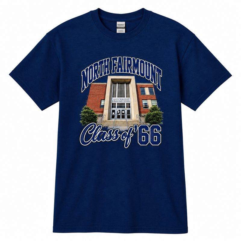 1 Custom Navy Blue Class of 66 Shirt