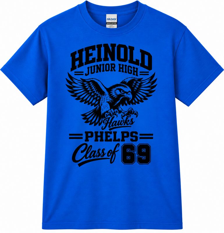 1 Custom Blue Class of 69 Shirt