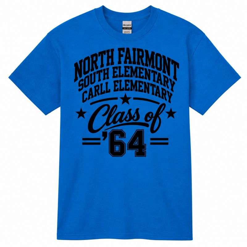 1 Custom Blue Class of 64 Shirt