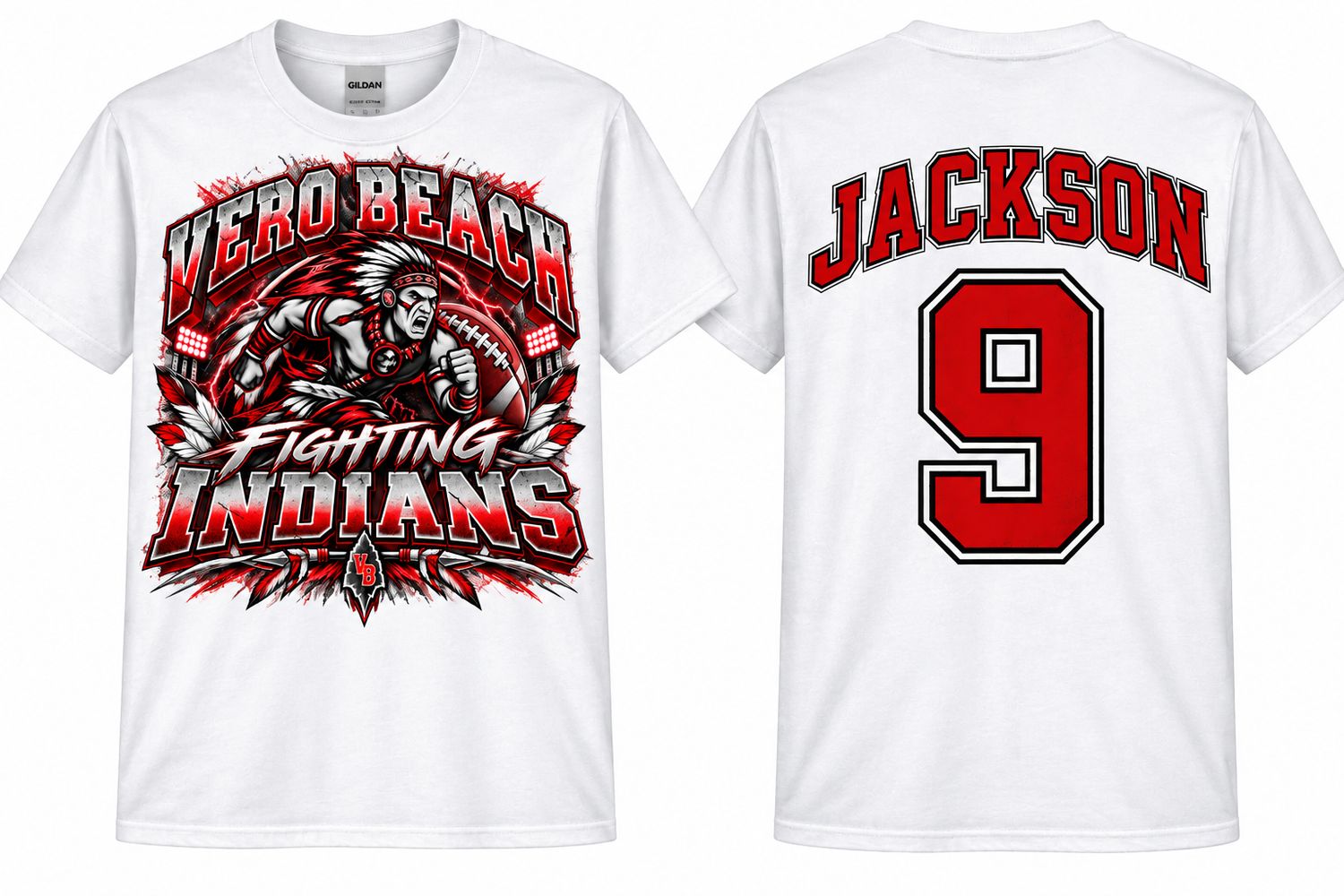 2 Custom Vero Beach Football Shirts