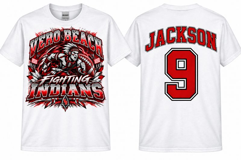 2 Custom Vero Beach Football Shirts