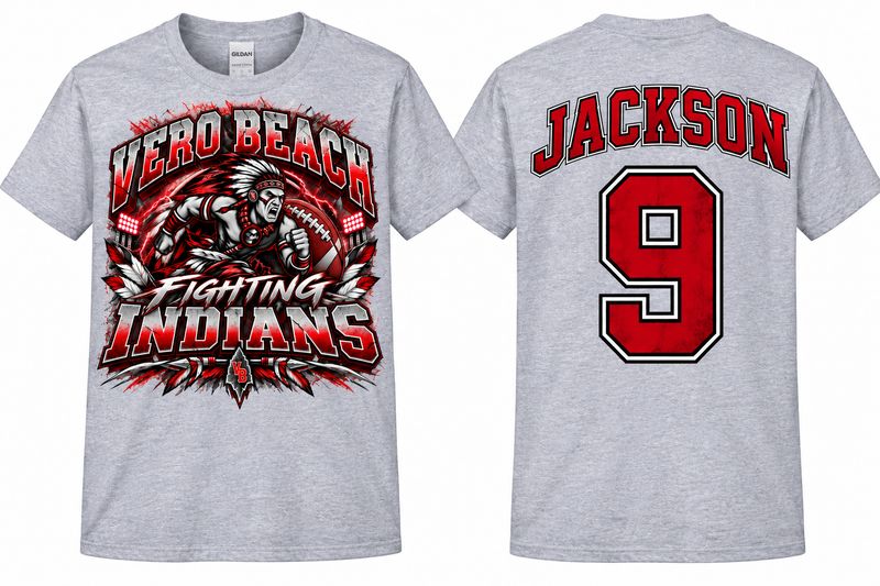 2 Custom Vero Beach Football Shirts