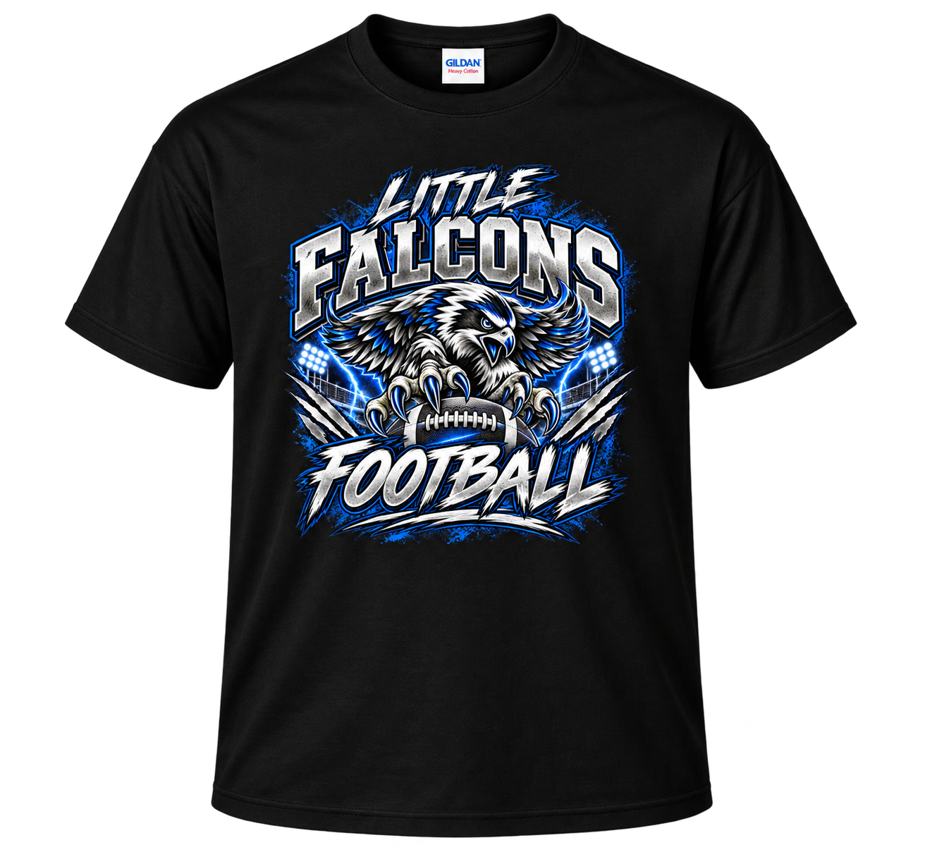 1 Custom Black Little Falcons Shirt