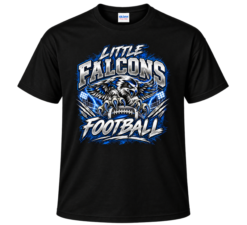 1 Custom Black Little Falcons Shirt