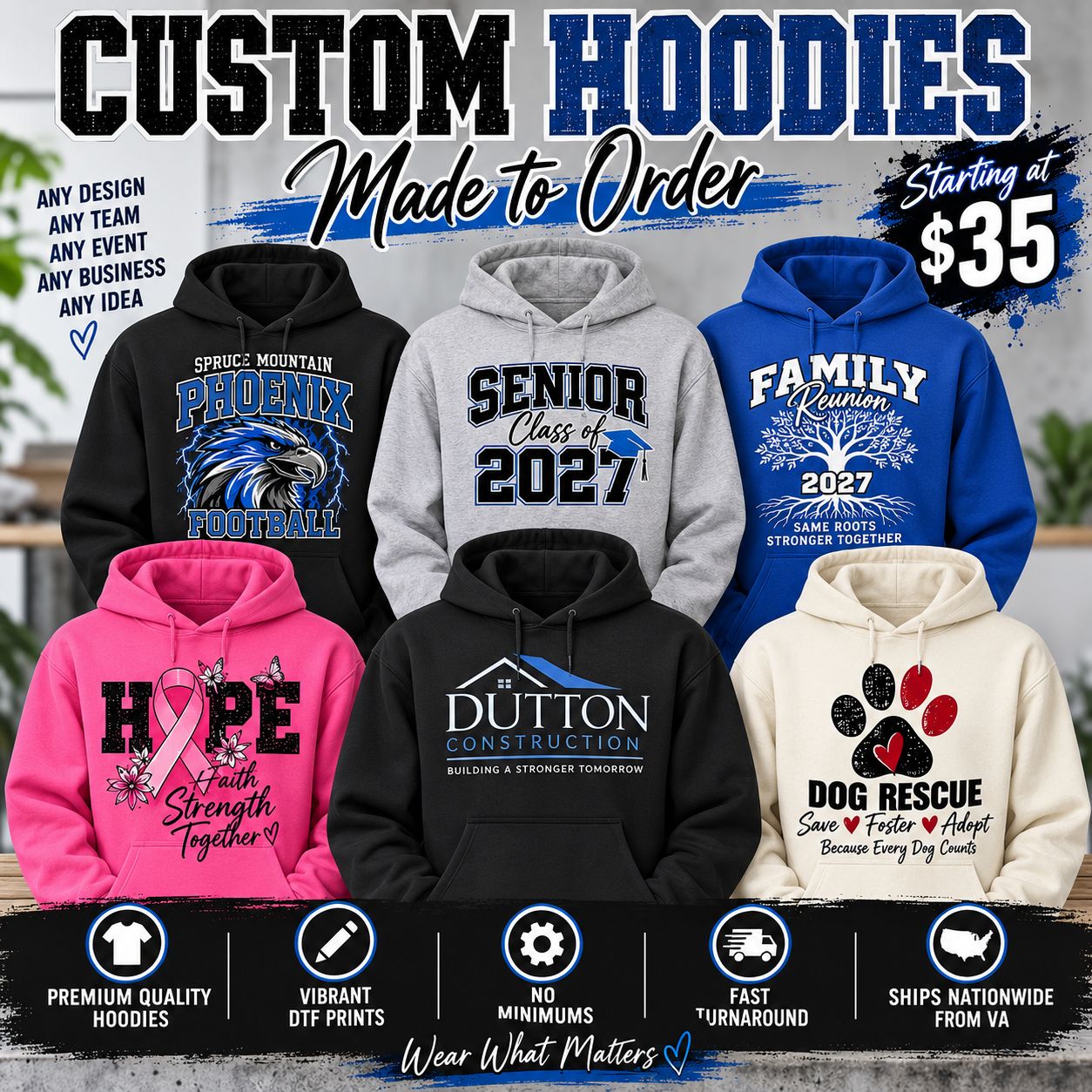 Custom Hoodies Made to Order