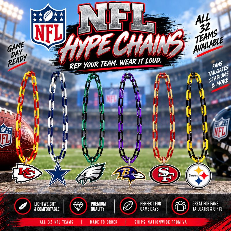 NFL Team Hype Chain – Choose Your Team