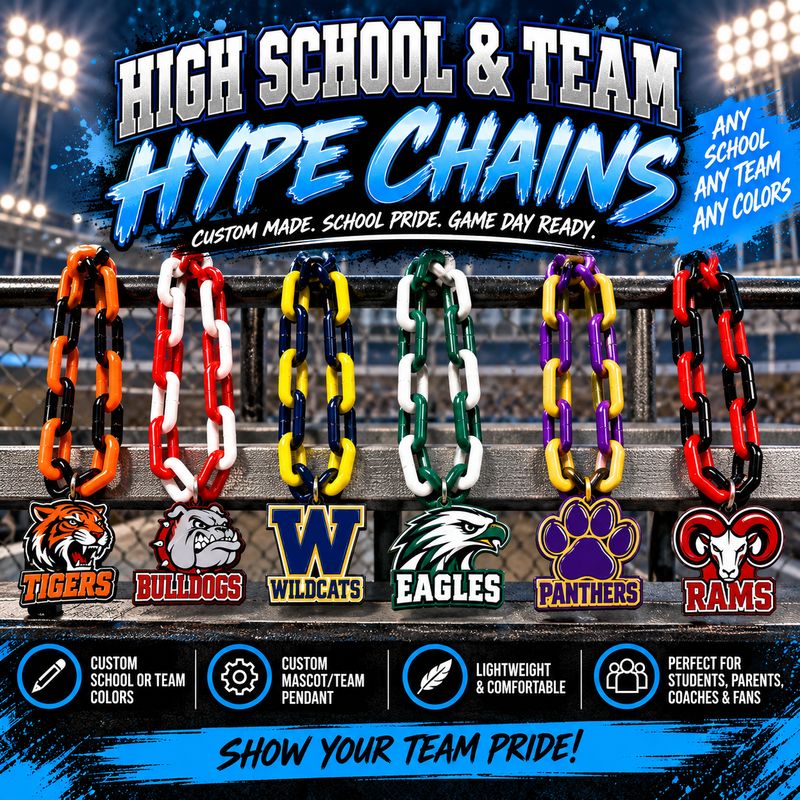 Custom High School &amp; Team Hype Chain – Made to Order