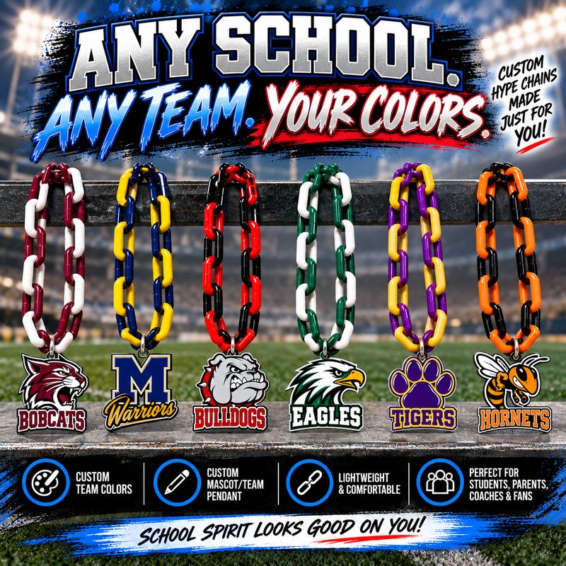 Custom High School &amp; Team Hype Chain – Made to Order