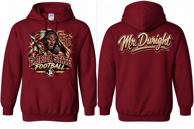 1 Custom Burgundy Hoodie