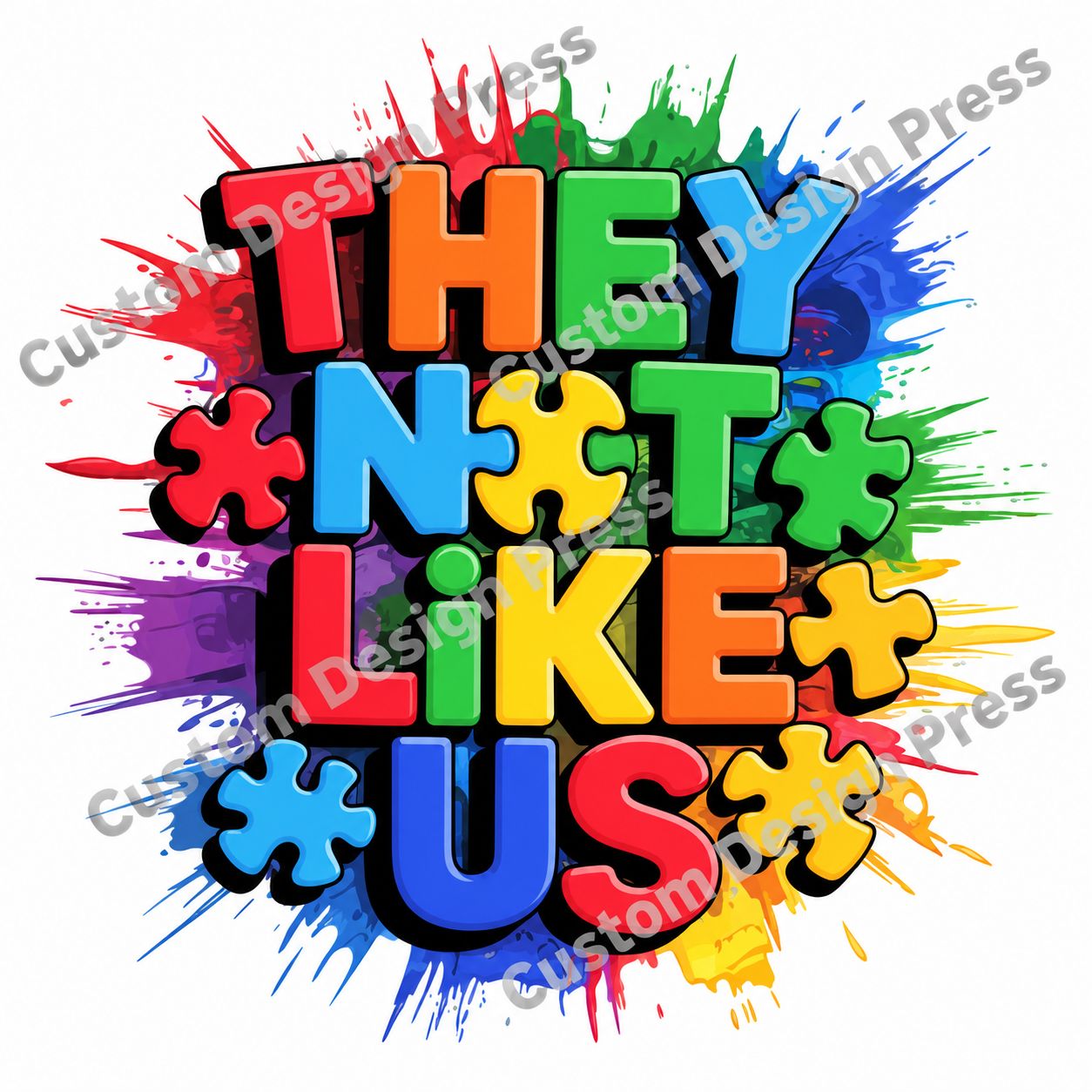 They Not Like Us Autism Puzzle PNG – Digital Download