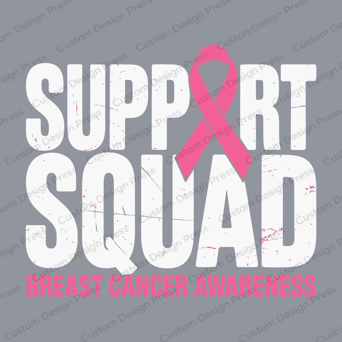 Breast Cancer Awareness Support Squad PNG – Digital Download