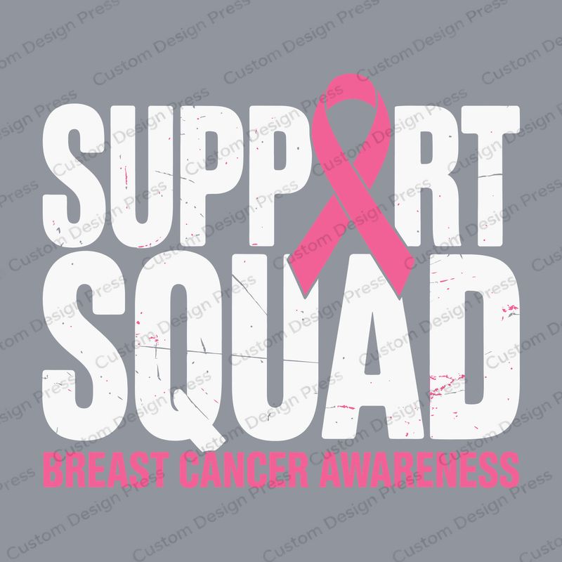 Breast Cancer Awareness Support Squad PNG – Digital Download