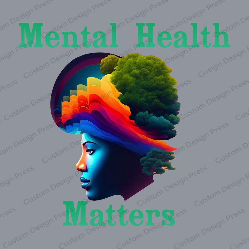 Mental Health Matters Rainbow Portrait PNG – Digital Download